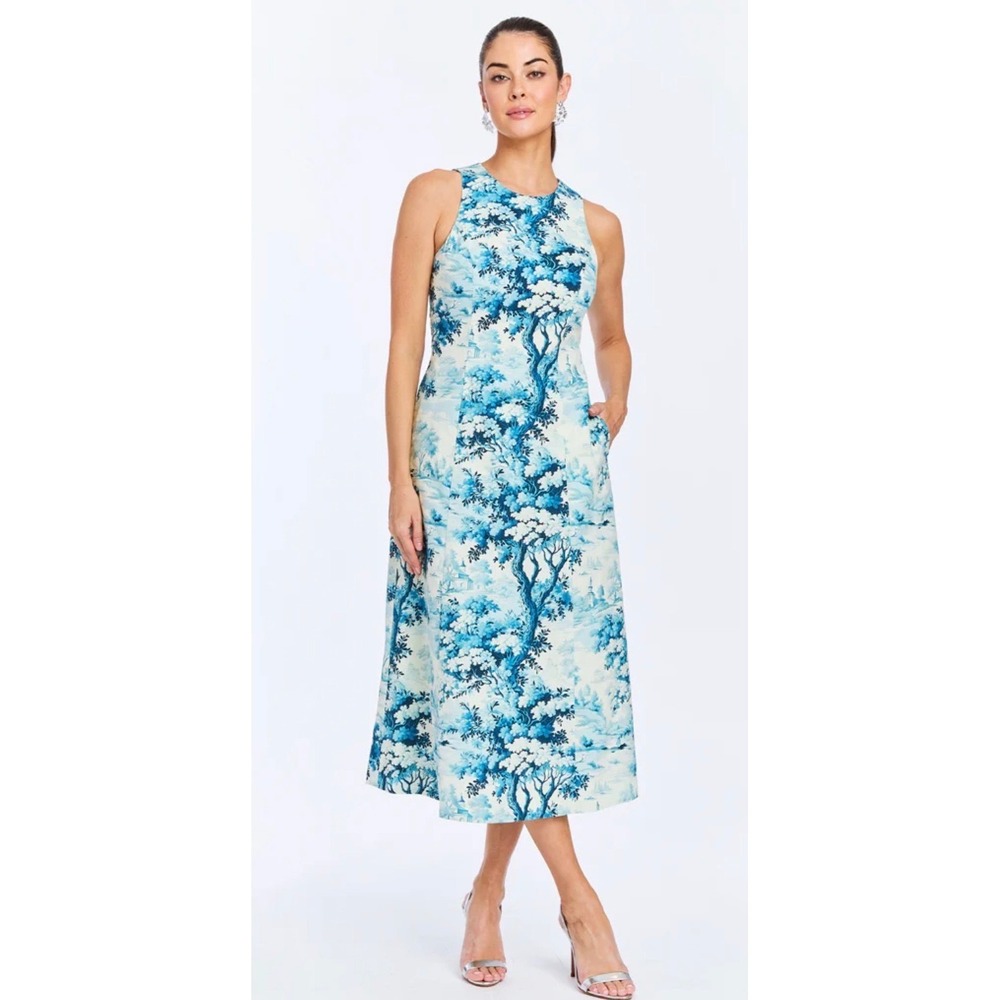 Mestiza New York‎ Louisa Toile Print Sleeveless Midi Dress Size 2